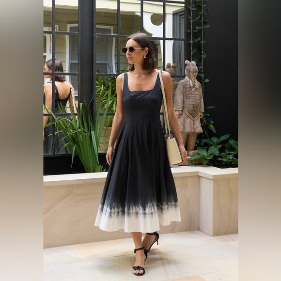 Staud Wells Dress in Onyx Tie Dye 14 - Picture 4 of 12